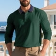 thumbnail image 6 of JoveMarine Mens Long Sleeve Button Down Shirts Casual Business Relaxed Fit Collared Polo for Work,Dark Green 3XL, 6 of 8