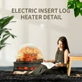 thumbnail image 6 of KISSAIR 21" 1500W Electric Fireplace, Logs Heater, Freestanding Fire Flame Indoor Fireplace, Gray, 6 of 8