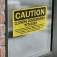 thumbnail image 4 of Clothing Contaminated With Lead Do Not OSHA Caution Vinyl Decal Label 7 Inch x 5 Inch - 10 Pack, 4 of 6