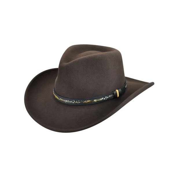 Bailey Hats Bailey Cowboy Hat Mens Recoil Feather Thin Band Fall Brown W15LFA