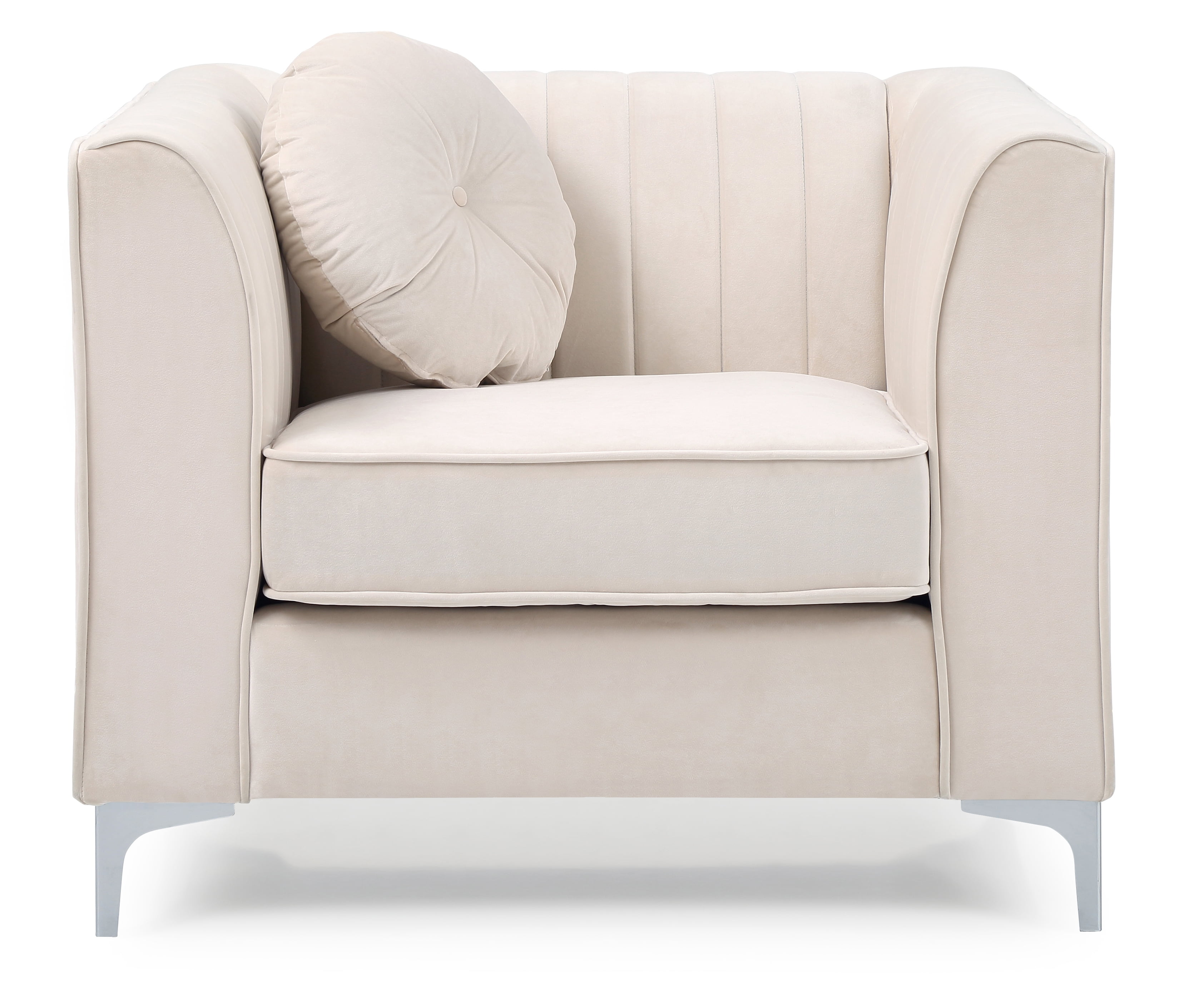 Glory Furniture Delray Accent Chair in Ivory Color