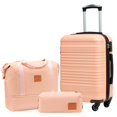 thumbnail image 1 of Set de equipaje Coolife de 3 piezas con tapa rígida con cierre TSA Spinner, rosa, 1 of 7