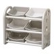 thumbnail image 1 of Organizador de juguetes infantiles con contenedores de almacenamiento. Muebles para sala de juegos y dormitorio. Gris, 1 of 9