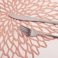 thumbnail image 4 of Vinyl Placemats Sets of 6 Non-Slip Washable Heat Resistant Round PVC Table Mats for Morden Kitchen Dining Table Wedding,Rose Gold, 4 of 8