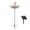 Red, variant on JWZZYD Staked Solar Bird Bath Fountain Feeder, 31.49" Glass Basin Tiered Water Fountain with Metal Ground Spike, Bird Water Tub & Wild Bird Feeder for Backyard Landscape Ornament(Gray, 1 Pack)