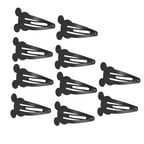 10 x Black Metal Single Prong DIY Hairstyle Hair Clip 3.1
