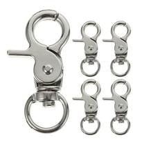 WASHWEPE 5Pcs Stainless Steel Bird Cage Lock Buckles Parrot Cage Door Security