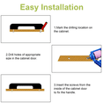 thumbnail image 5 of 2Pcs Zinc Alloy Gold Concealed Handles Curved Drawer Half Moon Handles Invisible Concealed Tab Pulls for Wardrobe 117mm, 5 of 5