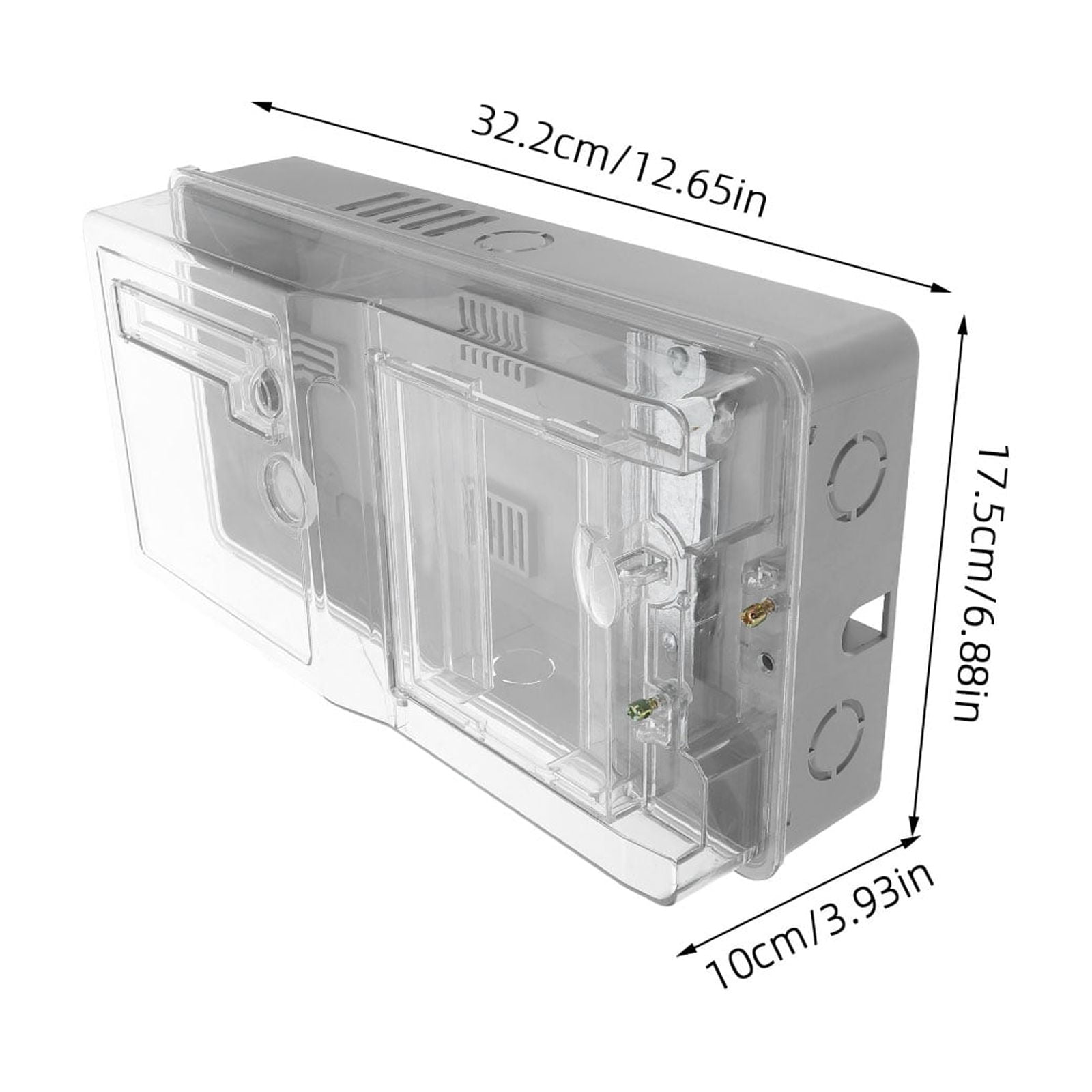 WEUVEB Weatherproof Electrical Distribution Box, Multi-Color Plastic Enclosure with High Transparency Cover for Outdoor Use