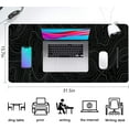 thumbnail image 4 of Desk Mat, Topographic Map Lines Pattern Large Desk Pad Extended Gaming Mouse Pad, 35.4 x 15.7inch Mouse Pad with Non-Slip Rubber Base Stitched Edges, Home Office Decor for Women Girls Men Boys, 4 of 6