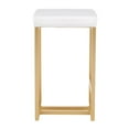thumbnail image 3 of Midas 26" Contemporary-glam Counter Stool in Gold with White Velvet Cushion by LumiSource - Set of 2, 3 of 7