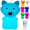 thumbnail image 1 of Fox De Dibujos Animados Luz De Noche De Silicona Suave Linda Carga Usb Pat Light Interruptor De Control Remoto Luz Led Fox Lámpara De Mesa Con Luz Rgb Luz Cálida Para Dormitorio Yuarrent HA018431-00, 1 of 7