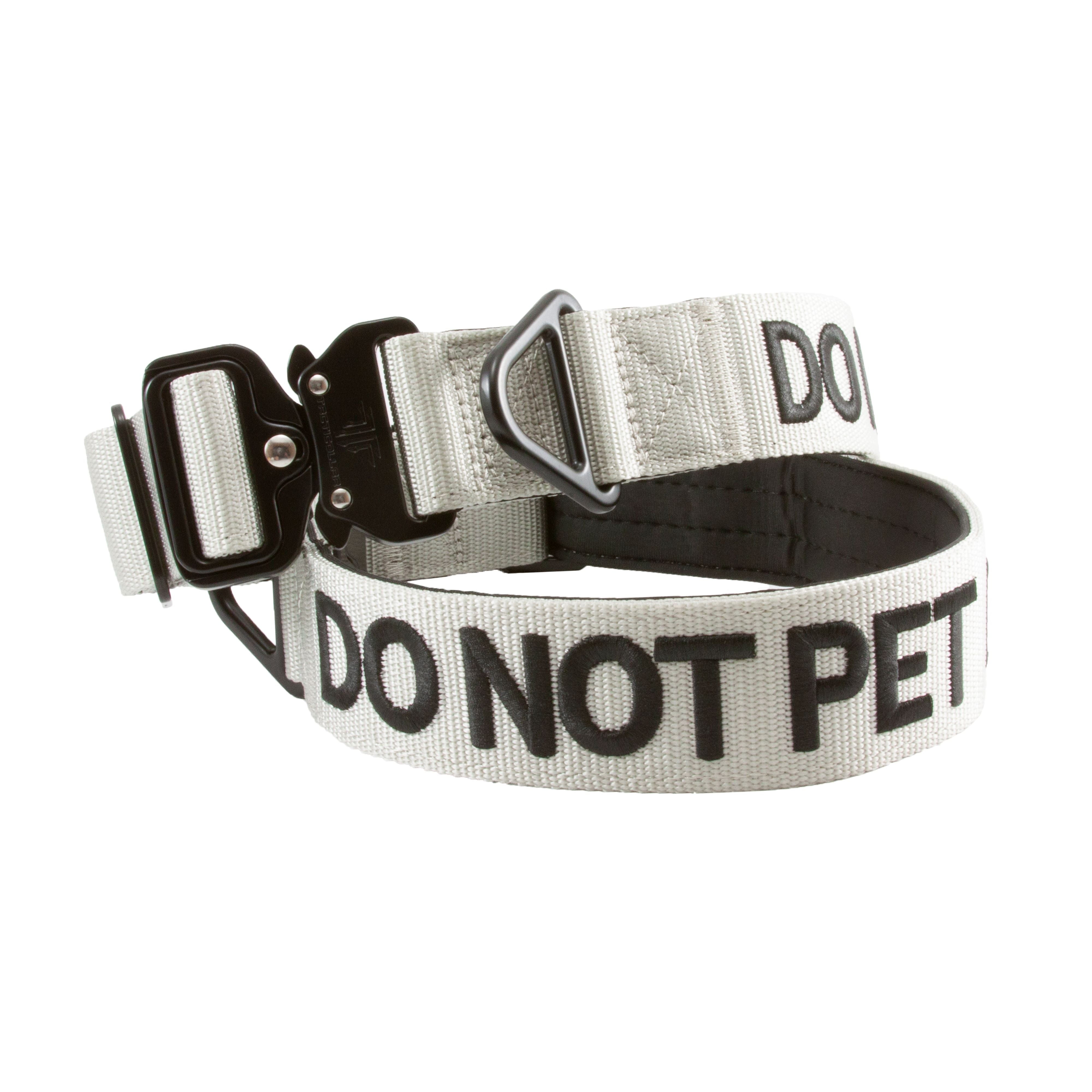 Tacticollar - DO NOT PET, 1.5 inch and 2 inch Nylon Collar for Small, Medium and Large Dogs, Neoprene Padded Inside, Communicate Your Dogs Needs to Prevent Accidents