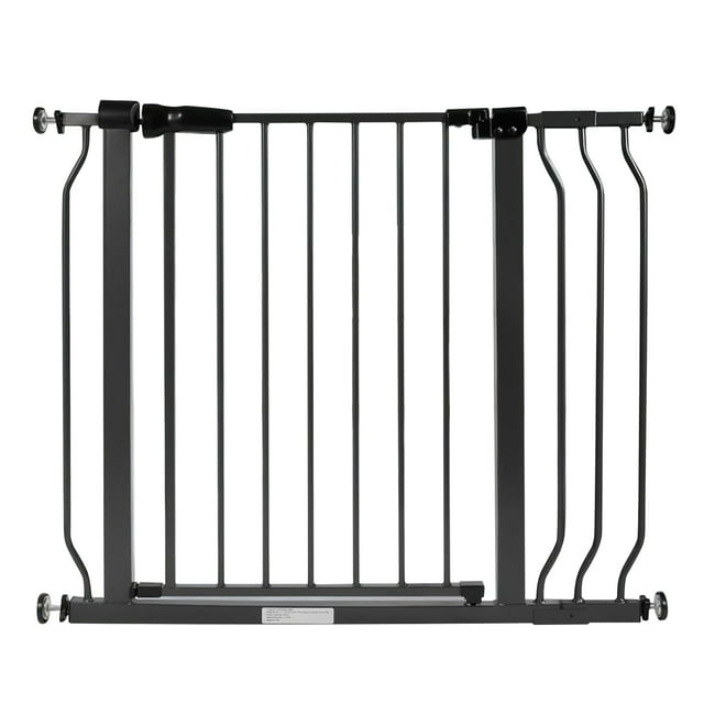 BalanceFrom Easy Walk-Thru Baby Safety Gate for 29.1”-43.3” Opening, 30” Tall, Graphite