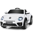 thumbnail image 1 of Costway 12V Licensed Volkswagen Beetle Kids Ride On Car w/ Remote Control&FM Radio White, 1 of 10