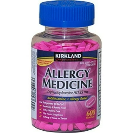 KS Allergy Medicine Diphenhydramine HCI 25 mg - 600 Tablets