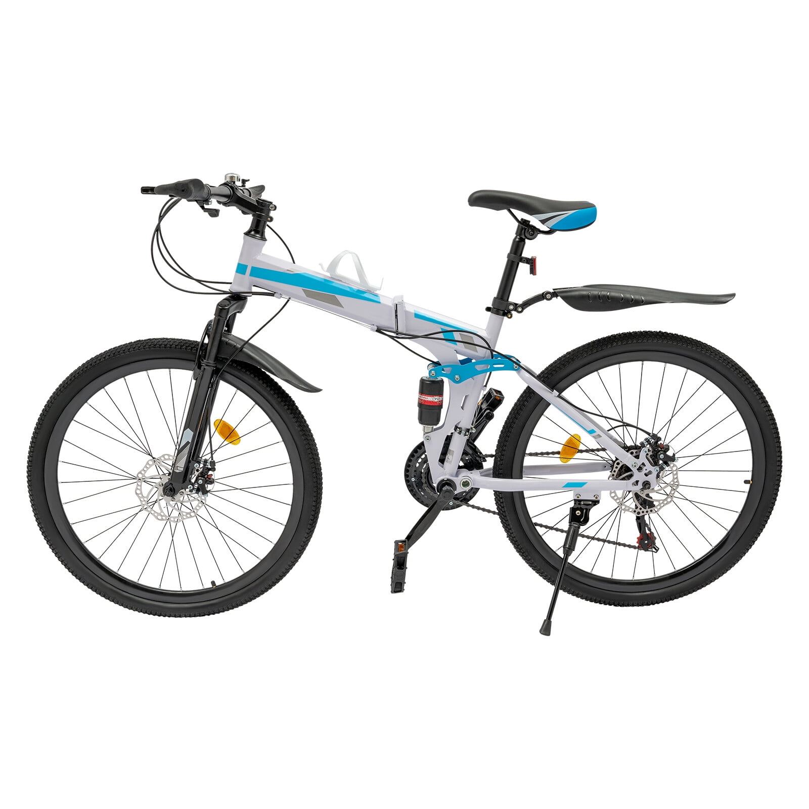 26" Folding Mountain Bike 21 Speed Men Bike MTB Bicycle School Dual Disc Brake