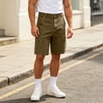 thumbnail image 5 of Mens Denim Cargo Shorts Button Zipper Various Pockets Straight Leg 5 Inch Inseam, 5 of 9