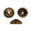 Dome Shape With Granulations And Lily Pattern Antique Gold-Finished Bead Cap Fits 14-16mm Beads 16x16mm pack of 150pcs