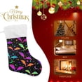 thumbnail image 4 of Coolnut Rainbow Bats Christmas Stockings Halloween Christmas Presonalized Large Stocking Sock, Set of 1 Xmas Party Winter Decor Candy Bag Family Holiday Gift, 17.7 Inch, 4 of 7