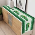 thumbnail image 4 of Saint Patrick's Day Table Runner 48 Inches Long Farmhouse Dress Scarves, Luck Leaves Car Green Buffalo Plaid Dining Tablerunner for Coffee Table/Kitchen Island/Party Décor, 13" x 48", 4 of 8