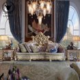 thumbnail image 4 of Custom European sofa luxury real wood leather 123 French hand carved tea table side table My Lux Decor Round, 4 of 10