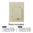 thumbnail image 4 of Mildly Queen Size Soft Bed Sheets Set, 1800 Thread Count, 22" Deep Pocket 4 packs, Soft Microfiber, Beige, 4 of 7