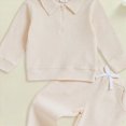 thumbnail image 4 of CAUYDY 3 6 9 12 18 24 Months 1-5T Preemie Boy Outfits Child Long Sleeve Sweatshirt and Joggers Pants 2Pcs Clothes Set Fall Winter Gift for Baby White for Sizes 2-3 Years, 4 of 4