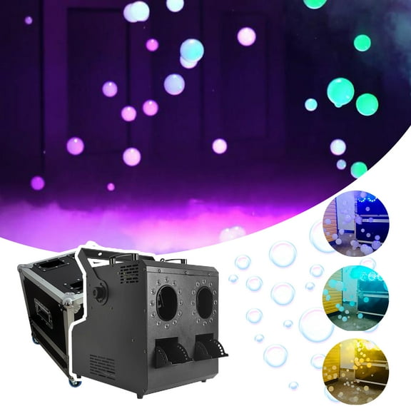 900W RGB LED 2 Head Jet Smoke Fog Bubble Machine With 1PCS Flycase For Party Wedding Christmas Stage Dj Disco Event
