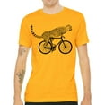 thumbnail image 2 of Men's Cheetah Riding A Bicycle Premium Tshirt, 2 of 3