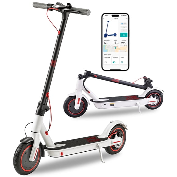 Scooter Eléctrico X Rush Blanco Plegable 500W 30 km/h con Batería de Litio, App Tuya y Pantalla LCD