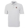 thumbnail image 2 of Men's Cutter & Buck Gray Louisville Cardinals Big & Tall Team Logo Virtue Eco Pique Stripe Recycled Polo, 2 of 3