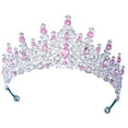 thumbnail image 1 of Tocados de princesa, diadema para niña de las flores, corona nupcial para accesorios de fotografía, escenario Rosa, 1 of 9