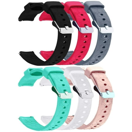 6 Pack Bands Compatible with Umidigi Uwatch 3 Bands Replacement Flexible Soft Silicone Sweat Resistant Sport Wristband Strap Accessory Bracelet for Umidigi Uwatch 3 Smartwatch Walmart
