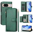 thumbnail image 1 of Étui à Rabat pour GOOGLE Pixel 8 avec Poche Zippée, Portefeuille Magnétique à Rabat avec 7 Emplacements pour Cartes et Dragonne, 1 of 5