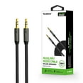 thumbnail image 3 of Esoulk 24K Gold Plated 3.5mm Nylon Fabric Tangle-Free Male Aux Audio Cable 10FT - Black, 3 of 5