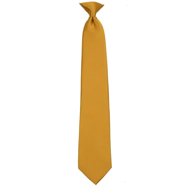 Buyyourties Mens Solid Color Clip On Easy to Remove Clip Necktie Ties
