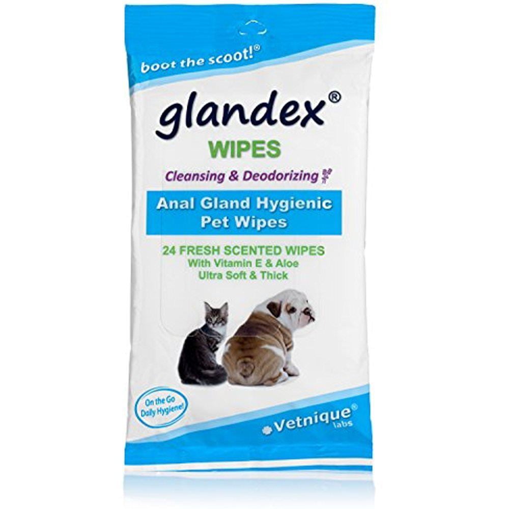Glandex Dog Wipes for Cleansing & Deodorizing, Anal Gland Hygienic