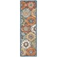 thumbnail image 5 of SAFAVIEH Heritage Emmerson Floral Wool Area Rug, Blue/Rust, 6' x 6' Square, 5 of 8