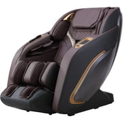 BestMassage Zero Gravity Full Body Massage Chair with Built-In Heat Therapy Foot Roller ,Smart Voice Controller,Bluetooth Speaker,Brown