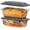 Set of 02, variant on LARGE 7.6 Cups/1800 ML/1.9 Qt Glass Loaf Pan with (Set of 2) - Meatloaf Pan Airtight Handle Easy Carry, Microwave and Oven Safe - Loaf Pans For Baking Bread, Cakes