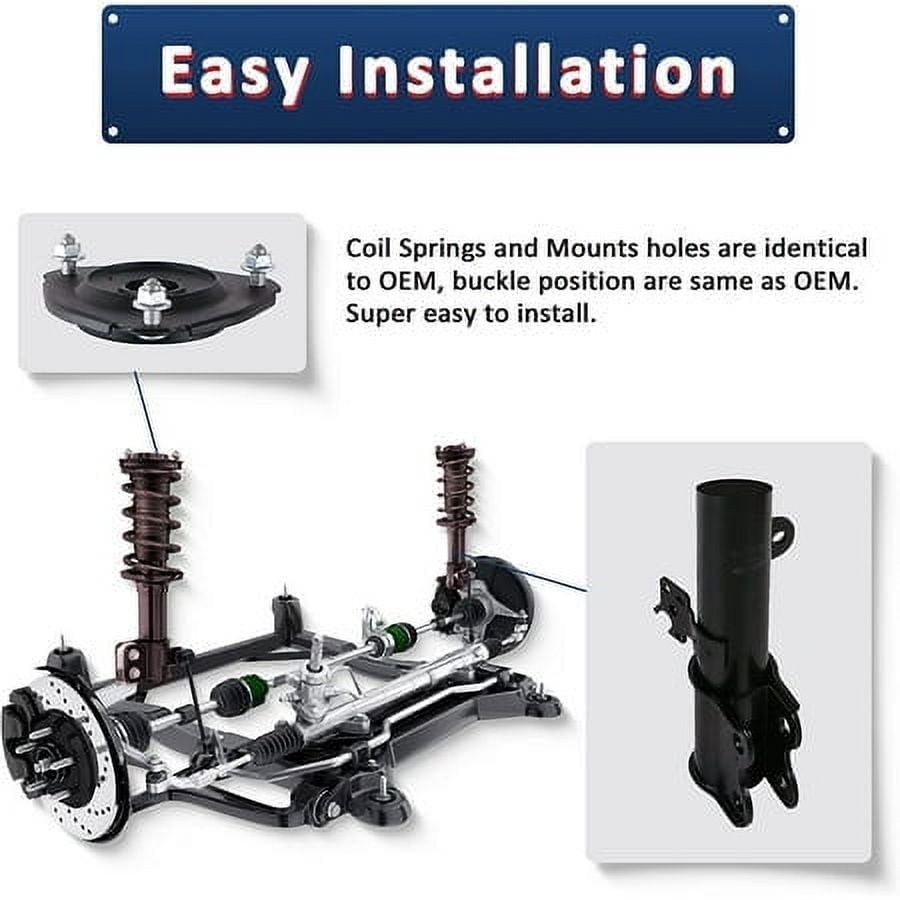 2x Front Struts Assembly For 05-12 Nissan Pathfinder 09-12 Suzuki Equator 171103 Fits select: 2005-2012 NISSAN XTERRA OFF ROAD/S/SE, 2005-2007 NISSAN PATHFINDER LE/SE/XE