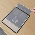thumbnail image 4 of TrueCraftware-Set of 10 Black 8-1/2” x 11” Single Restaurant Menu Covers 1 Page 2 View Crystal Clear Vinyl Menu Covers Fits A4 Size Paper Menu Folder Menu Book Holders for Bar Cafe Restaurant Book, 4 of 5