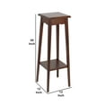 thumbnail image 5 of 39.5 Inch Plant Stand with Tapered Slanted Legs and Bottom Shelf, Brown- Saltoro Sherpi, 5 of 5
