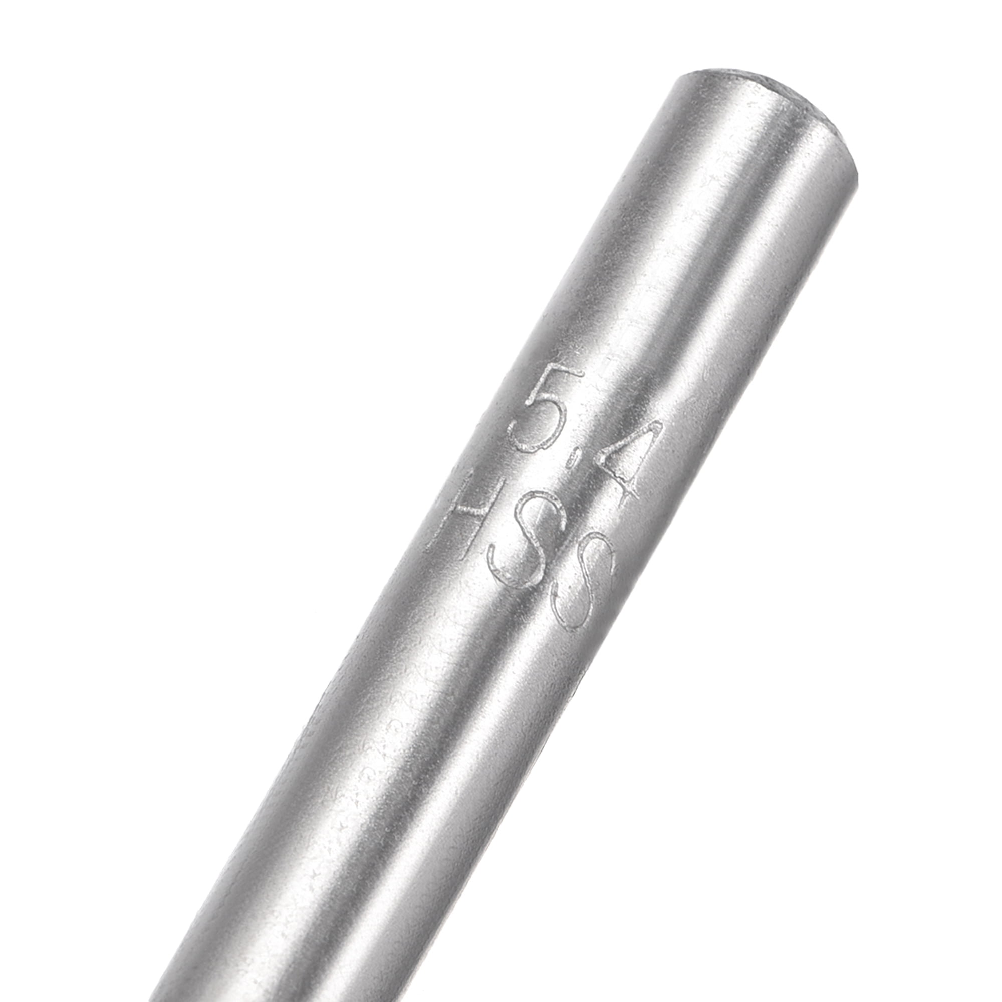 Aluminum Alloy 5pcs uxcell 5.4mm Twist Drill High Speed Steel Bit HSS-4241 for Steel