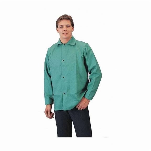 Tillman Jacket, Cotton, 9 oz, 30 in Length, snaps Closure, Green, 2XL 62302X