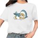 thumbnail image 2 of ICHUANYI Clearance Women's Cute Print Short Sleeve Round Neck Hedging Casual WhiteT Shirt Top(White , XXL) ICHUANYI WER2023081116907, 2 of 5