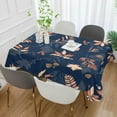 thumbnail image 4 of SKYSONIC 60”x90" Square Tablecloth with Autumn Leaves with Blue Textured Prints, Anti-Wrinkle and Smooth Table Cloth for Kitchen/Home Decoration, 4 of 7