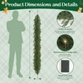 thumbnail image 2 of Dapclca Norfolk Pine Garlands with Light ,Pre-Lit Christmas Garland,Dense Norfolk Pine Real Touch Garlandfor Table, Mantle, Staires, Wall, Premium Indoor/Outdoor Christmas Decorations (1, 6ft), 2 of 7