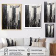 thumbnail image 4 of Designart "A Cityscape With Skyscrapers As Ebony Edifices" Skyscrapers Floater Framed Canvas Prints, 4 of 5